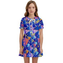 Sea Fish Illustrations Kids  Sweet Collar Dress