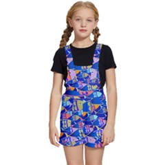 Sea Fish Illustrations Kids  Short Overalls