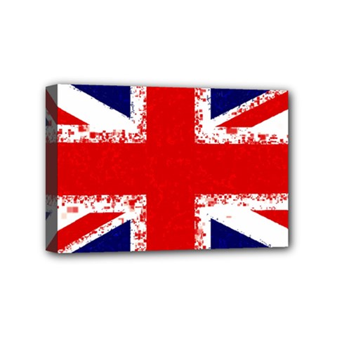 Union Jack London Flag Uk Mini Canvas 6  X 4  (stretched) by Celenk