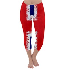 Union Jack London Flag Uk Capri Winter Leggings 