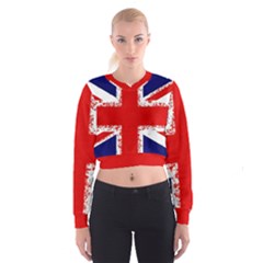 Union Jack London Flag Uk Cropped Sweatshirt