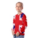 Union Jack London Flag Uk Kids  Long Sleeve Tee with Frill  View2