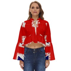 Union Jack London Flag Uk Boho Long Bell Sleeve Top