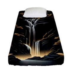 Waterfall Water Nature Springs Fitted Sheet (single Size)