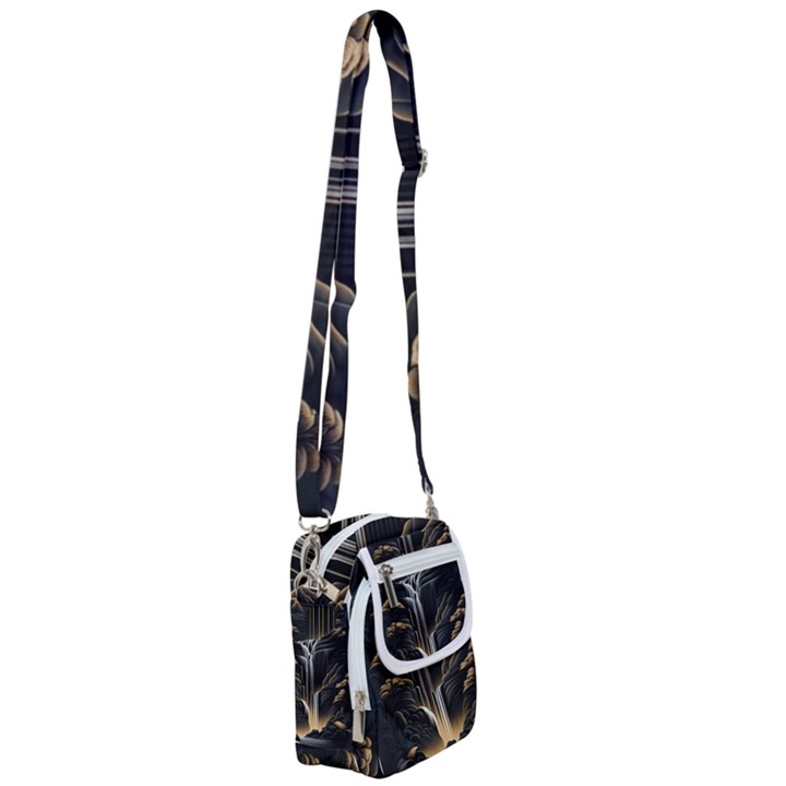 Waterfall Water Nature Springs Shoulder Strap Belt Bag