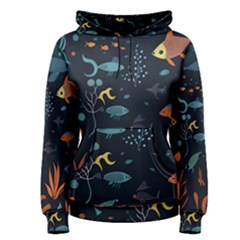 Underwater Ocean Animals Sea Women s Pullover Hoodie by Simbadda