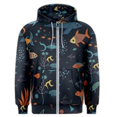 Underwater Ocean Animals Sea Men s Zipper Hoodie by Simbadda