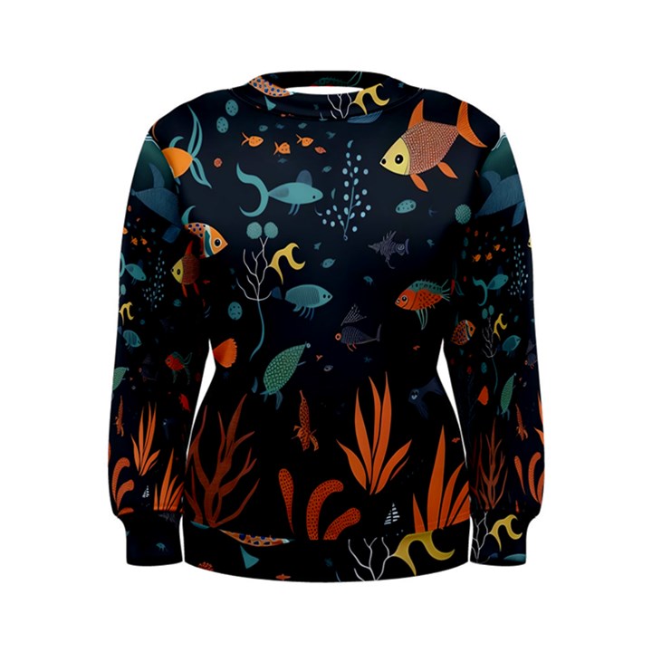 Underwater Ocean Animals Sea Women s Sweatshirt