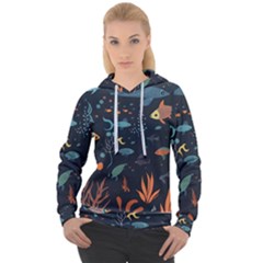 Underwater Ocean Animals Sea Women s Overhead Hoodie by Simbadda