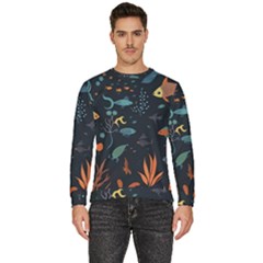 Underwater Ocean Animals Sea Men s Fleece Sweatshirt by Simbadda