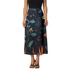 Underwater Ocean Animals Sea Classic Midi Chiffon Skirt by Simbadda