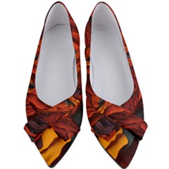 Abstract Colorful Waves Painting Art Women s Bow Heels by Simbadda