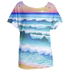 Ocean Sea Waves Beach Women s Oversized Tee by Simbadda