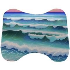 Ocean Sea Waves Beach Head Support Cushion by Simbadda