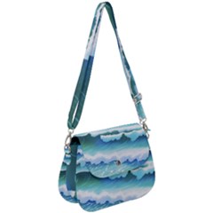 Ocean Sea Waves Beach Saddle Handbag by Simbadda