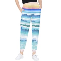 Ocean Sea Waves Beach Women s Tapered Pants by Simbadda