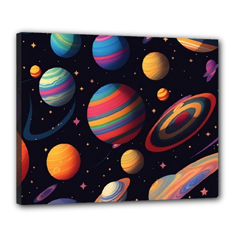 Planet Star Fantasy Canvas 20  X 16  (stretched) by Simbadda