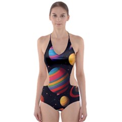 Planet Star Fantasy Cut-out One Piece Swimsuit by Simbadda