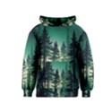 Magic Pine Forest Night Landscape Kids  Pullover Hoodie View1