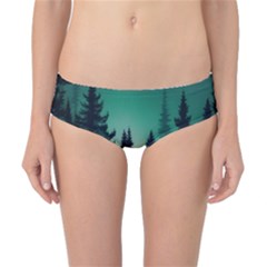 Magic Pine Forest Night Landscape Classic Bikini Bottoms by Simbadda