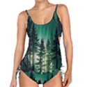 Magic Pine Forest Night Landscape Tankini Set View1