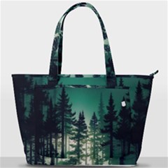 Magic Pine Forest Night Landscape Back Pocket Shoulder Bag  by Simbadda