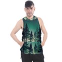 Magic Pine Forest Night Landscape Men s Sleeveless Hoodie View1