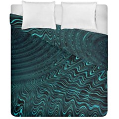 Wave Circle Ring Water Duvet Cover Double Side (california King Size) by Simbadda