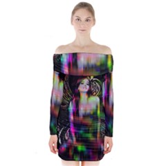 Festive Freak Long Sleeve Off Shoulder Dress by MRNStudios