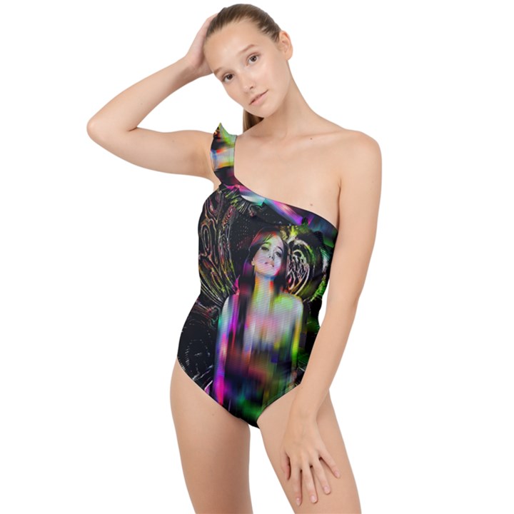 Festive Freak Frilly One Shoulder Swimsuit