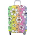 Funny Flowers Smile Face Camomile Luggage Cover (Large) View1