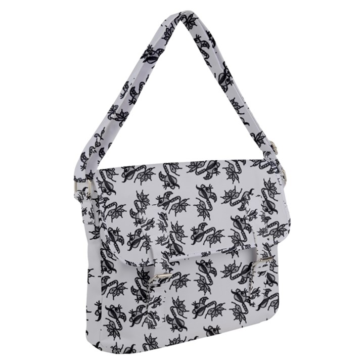 Alien creatures dance pattern Buckle Messenger Bag