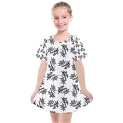 Alien Creatures Dance Pattern Kids  Smock Dress by dflcprintsclothing