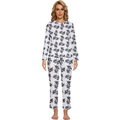 Alien Creatures Dance Pattern Womens  Long Sleeve Lightweight Pajamas Set by dflcprintsclothing