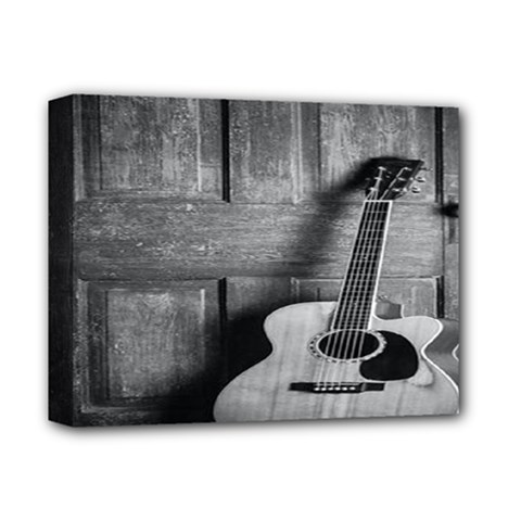 Acoustic Guitar Deluxe Canvas 14  X 11  (stretched) by artworkshop