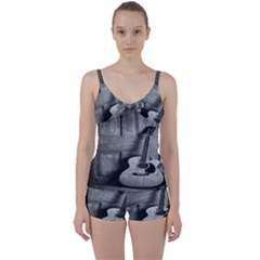 Acoustic Guitar Tie Front Two Piece Tankini by artworkshop