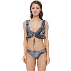 Acoustic Guitar Low Cut Ruffle Edge Bikini Set by artworkshop