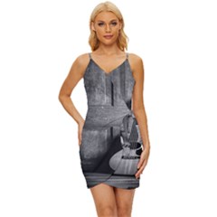 Acoustic Guitar Wrap Tie Front Dress by artworkshop