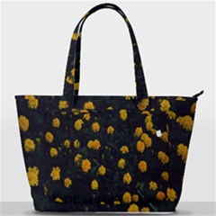 Bloomed Yellow Petaled Flower Plants Back Pocket Shoulder Bag  by artworkshop