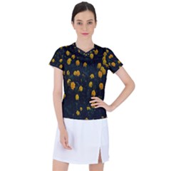 Bloomed Yellow Petaled Flower Plants Women s Sports Top