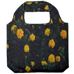 Bloomed Yellow Petaled Flower Plants Foldable Grocery Recycle Bag by artworkshop