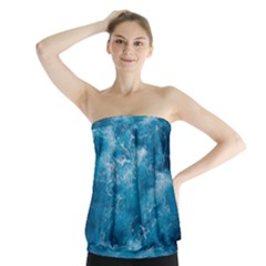 Blue Water Speech Therapy Strapless Top by artworkshop