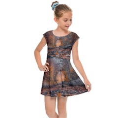 Breathe In Nature Background Kids  Cap Sleeve Dress