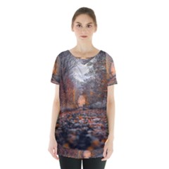 Breathe In Nature Background Skirt Hem Sports Top