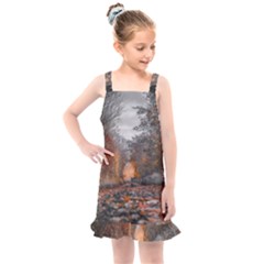 Breathe In Nature Background Kids  Overall Dress by artworkshop