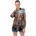 Breathe In Nature Background Long Sleeve Satin Shirt View1