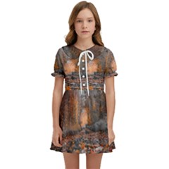 Breathe In Nature Background Kids  Sweet Collar Dress by artworkshop