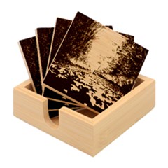 Breathe In Nature Background Bamboo Coaster Set