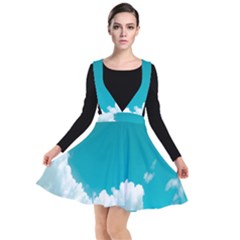 Clouds Hd Wallpaper Plunge Pinafore Dress