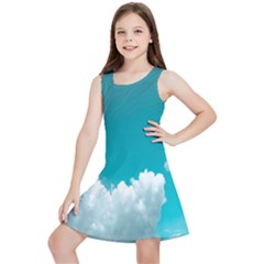 Clouds Hd Wallpaper Kids  Lightweight Sleeveless Dress by artworkshop